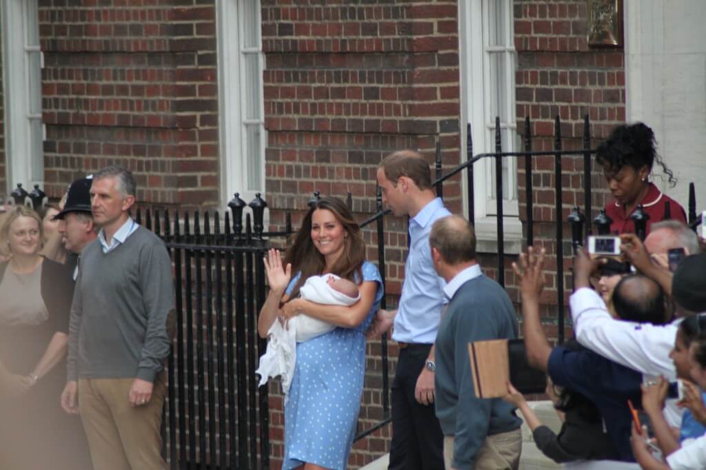 The Duke and Duchess of Cambridge with Prince George